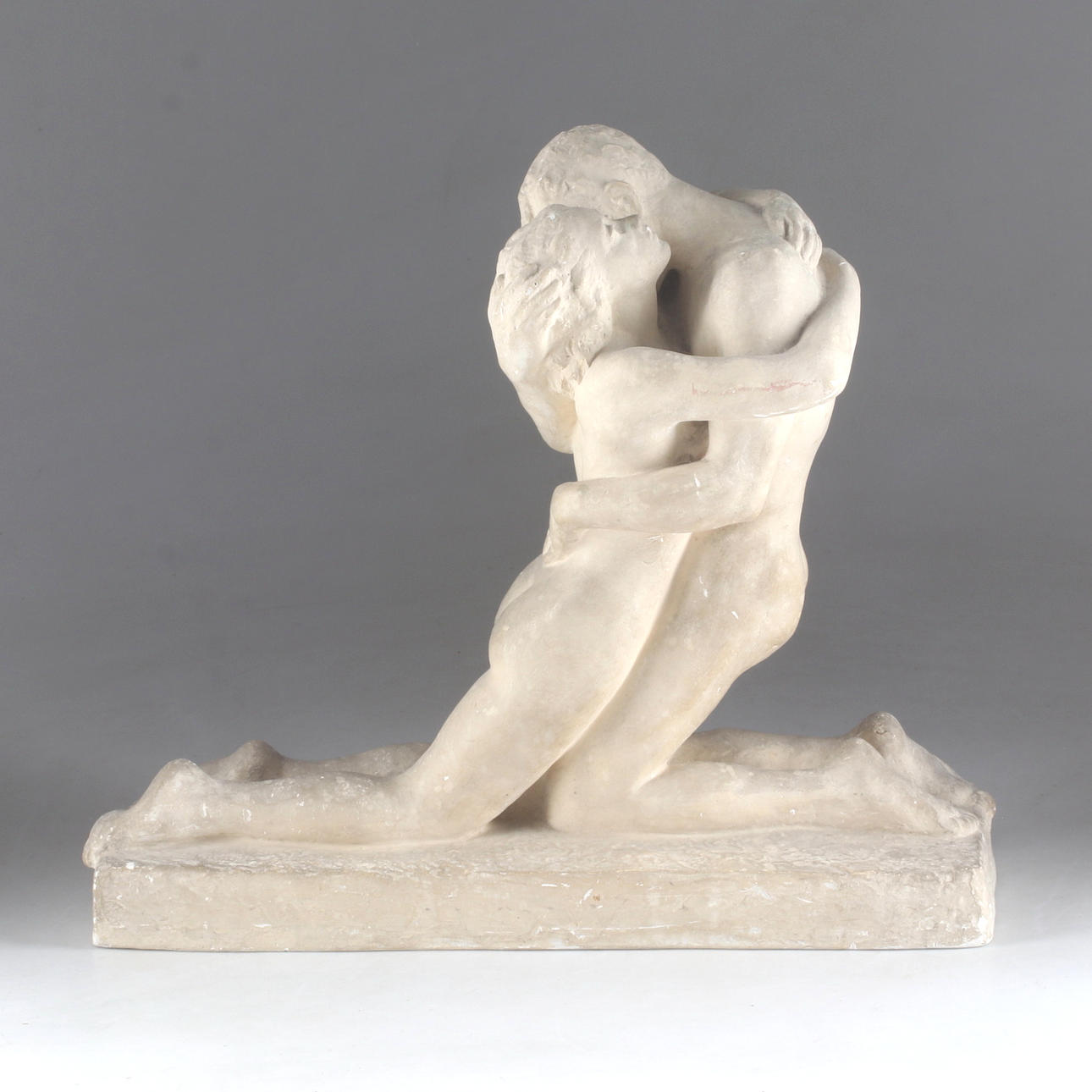 ESTER EPPENS. Sculpture, Embrace, patinated plaster, signed.