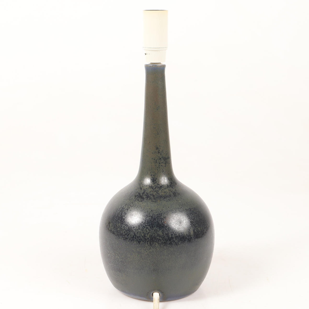 ÅKE HOLM. Table lamp, blue glazed ceramic, signed.