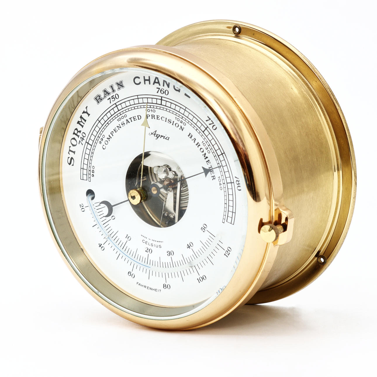 SKIBSBAROMETER, MESSING, AGRIA, TYSKLAND, 20. ÅRHUNDREDE.
