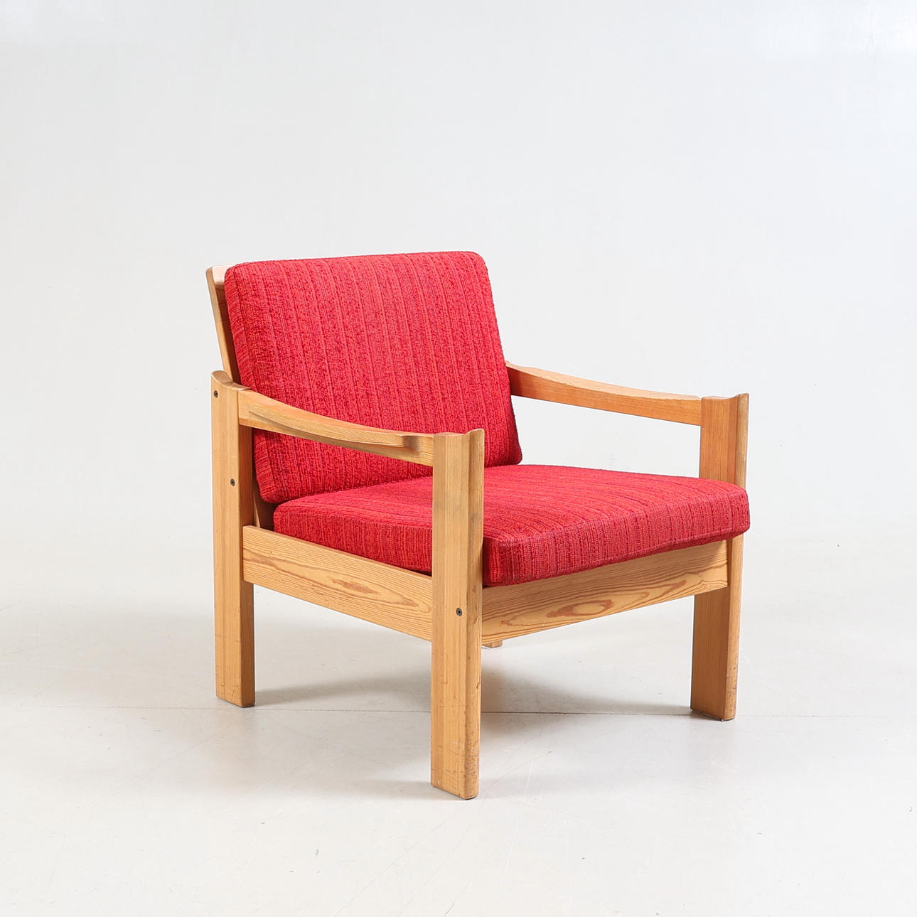 A pine armchair, Furusnickarn, 1970s.