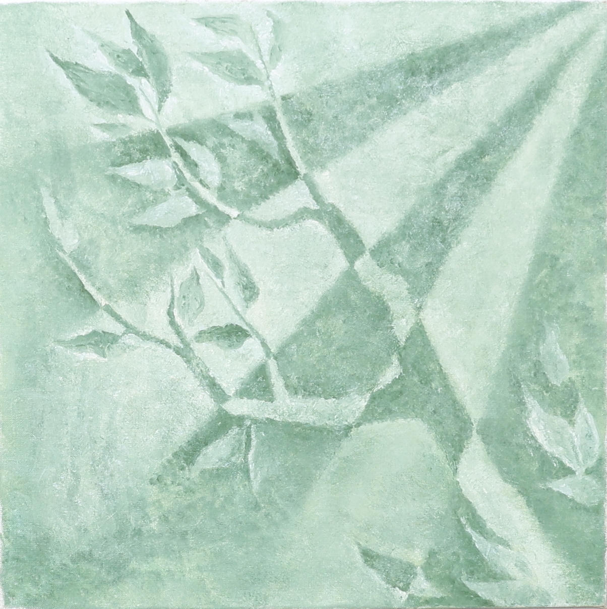 OIDENTIFIERAD KONSTNÄR. Composition with foliage, oil on canvas.