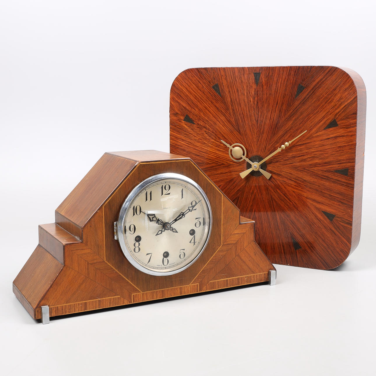 A table and wall clock, Art Deco, 1920/30s.