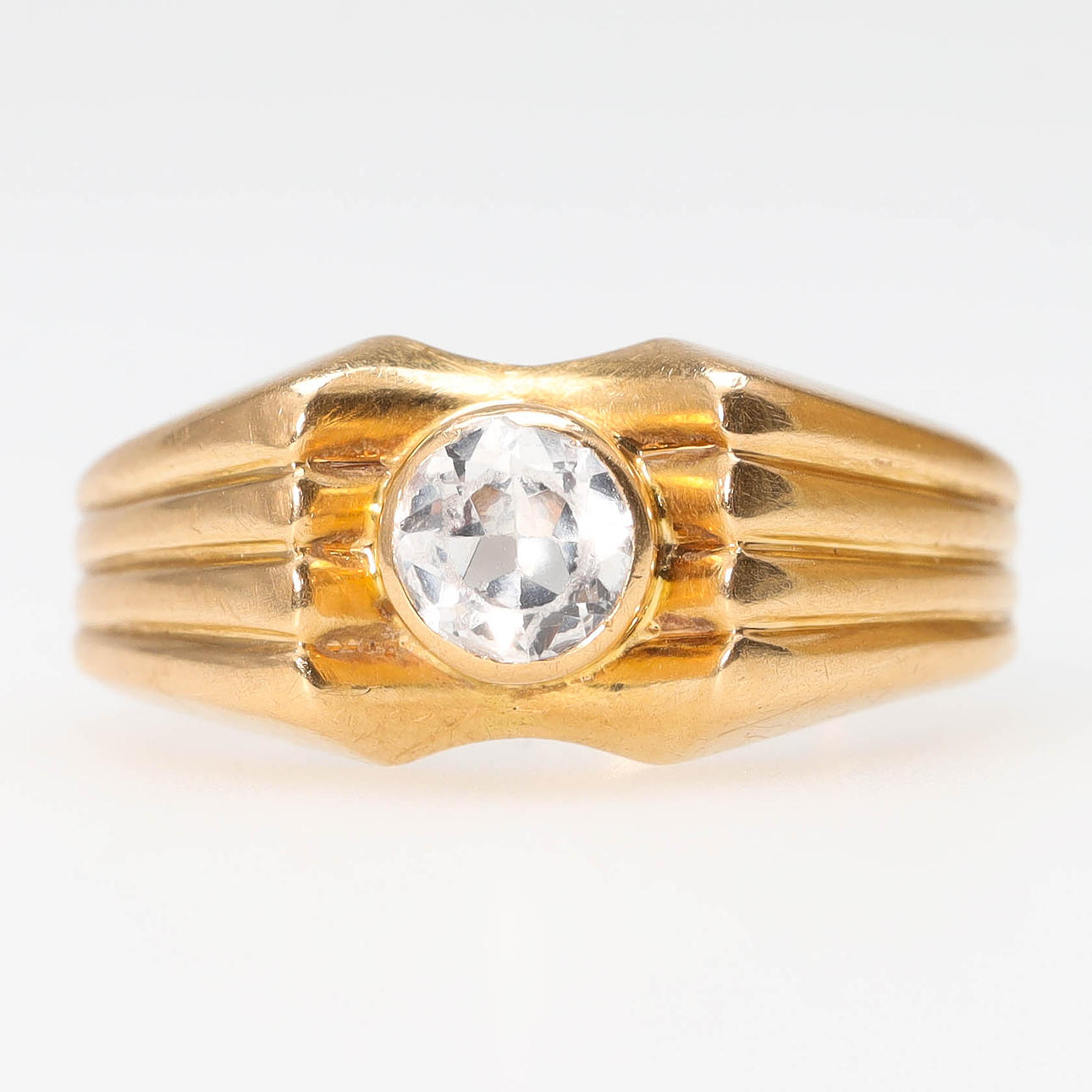 A 18k gold ring, Ekström, Falköping 1958.