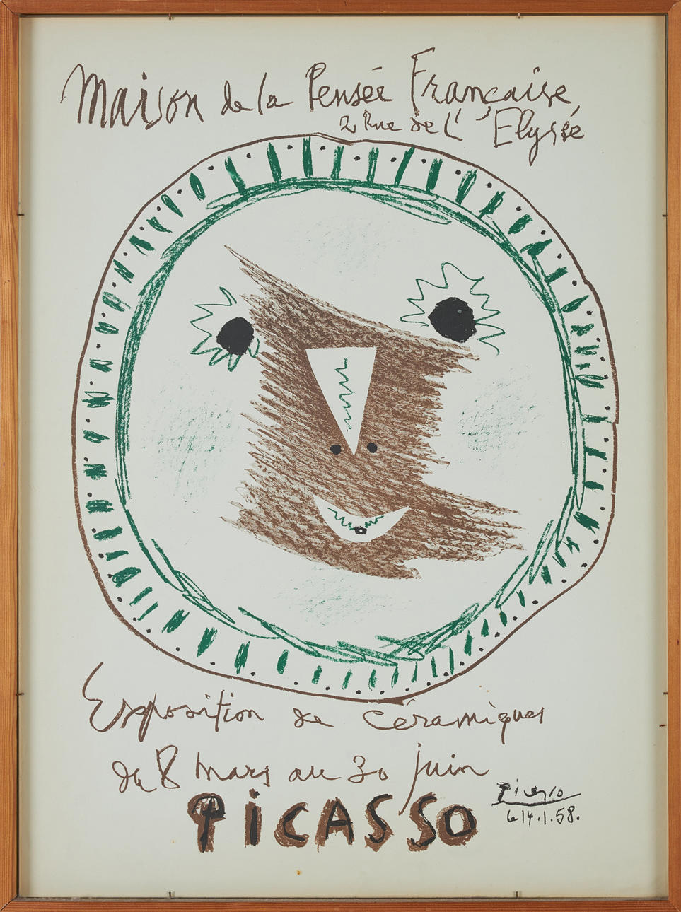 PABLO PICASSO. After, exhibition poster, lithographic print.