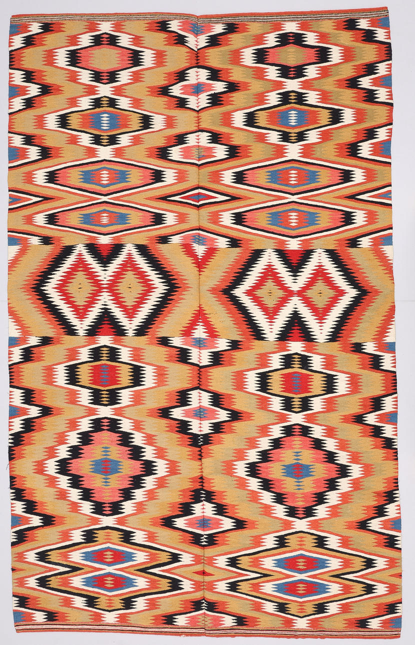 A LIGHTNING FABRIC QUILT, ALLMOGE, probably Västra Göinge county, Nävlinge parish. Second half of the 19th century.