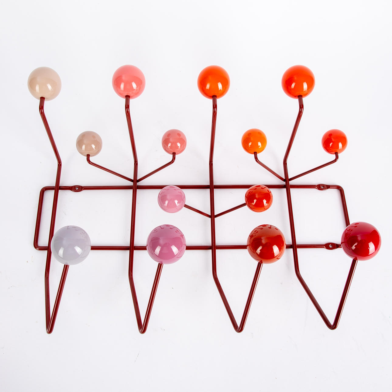RAY & CHARLES EAMES. Vitra. “Hang it all” wall coat rack, red ...