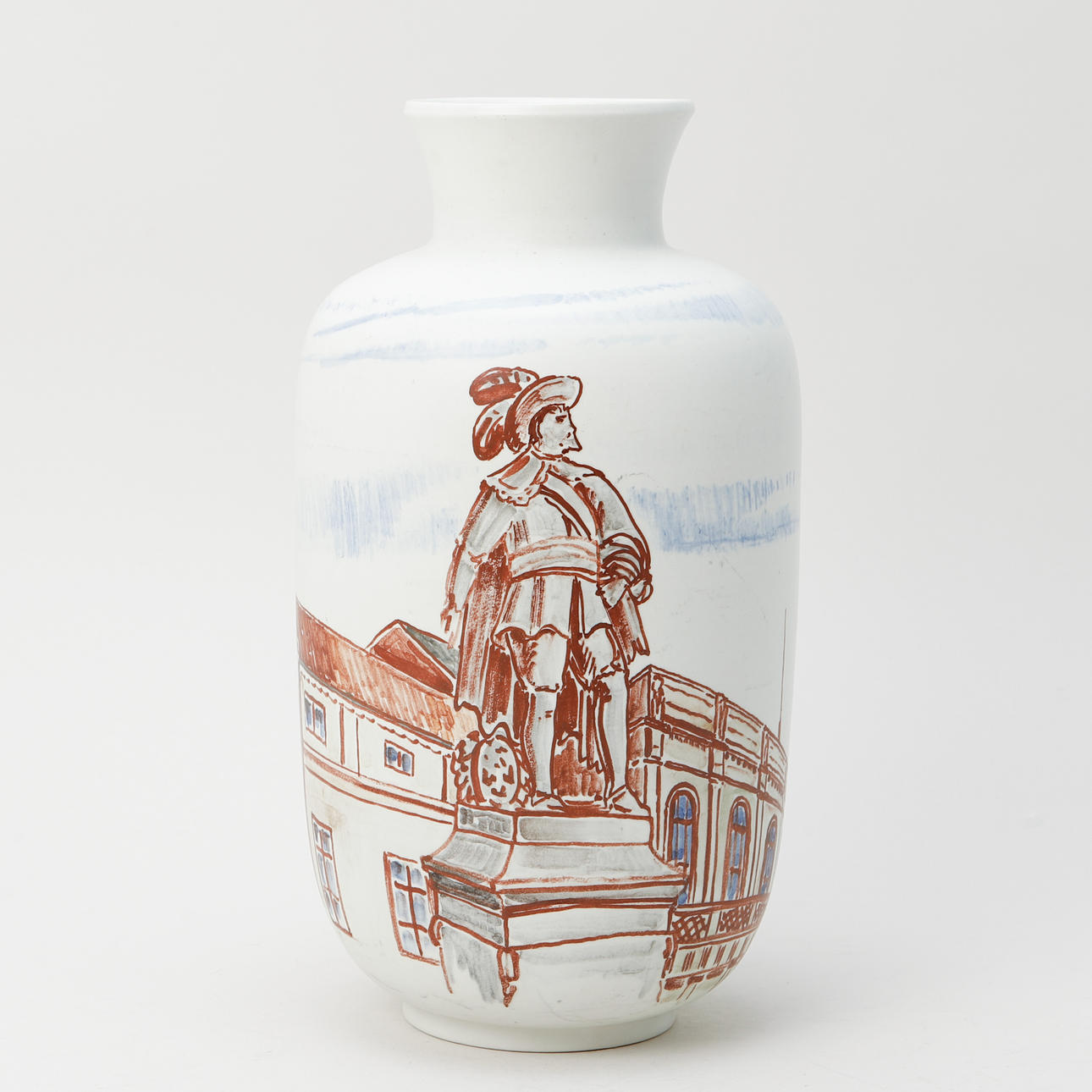 OSCAR DAHL. A stoneware urn, Rörstrand. Dated -47.