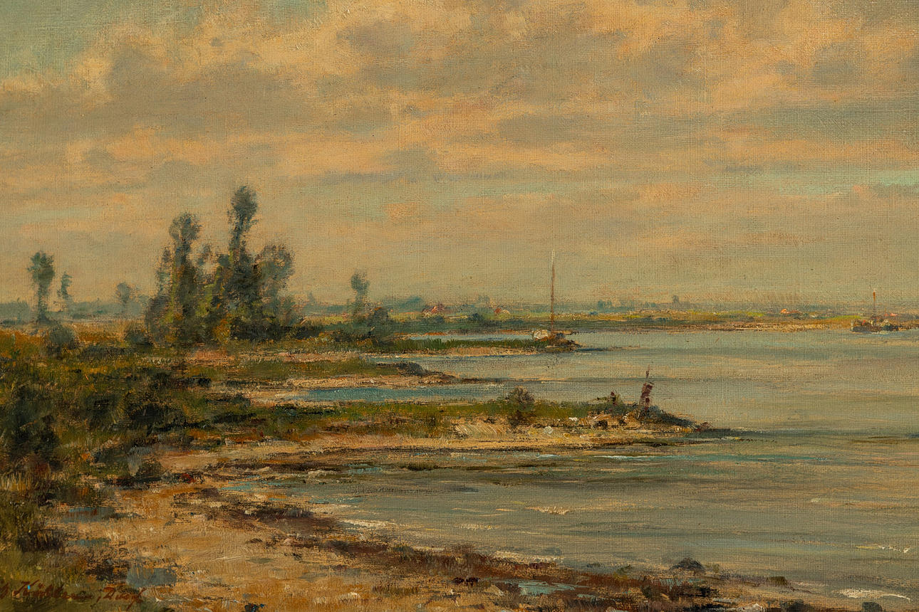 FRITZ KÖHLER (1887-1971). Rheinlandschaft.