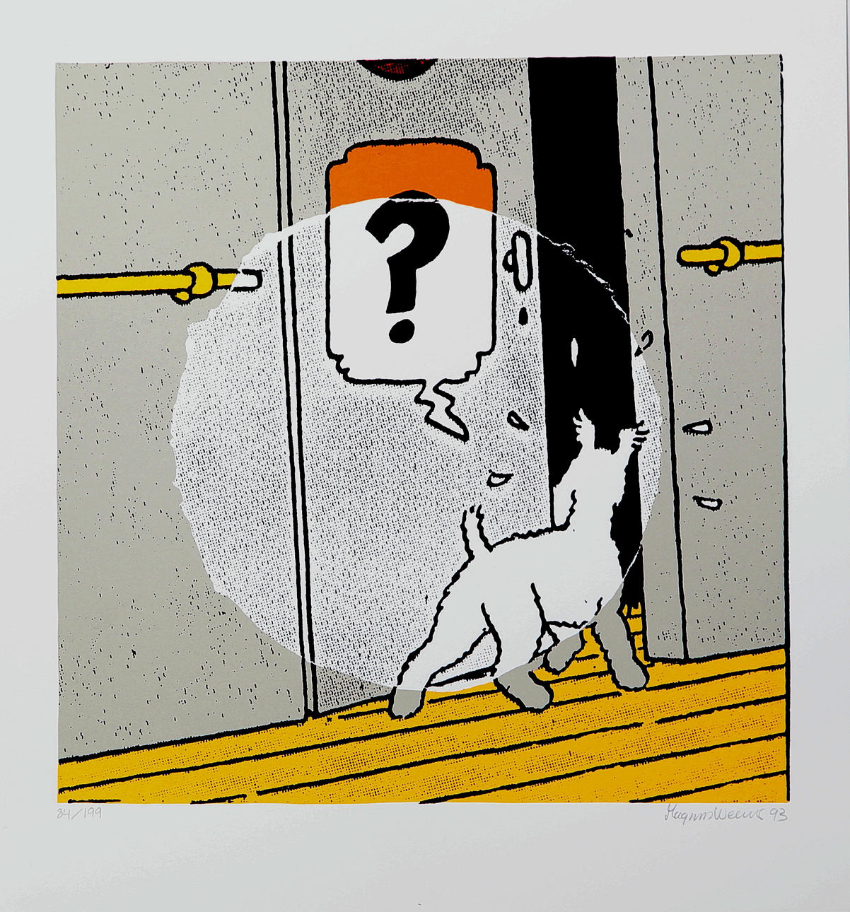 MAGNUS WEINSJÖ. Milou, färgserigrafi nr 80/199, signerad och daterad -93.