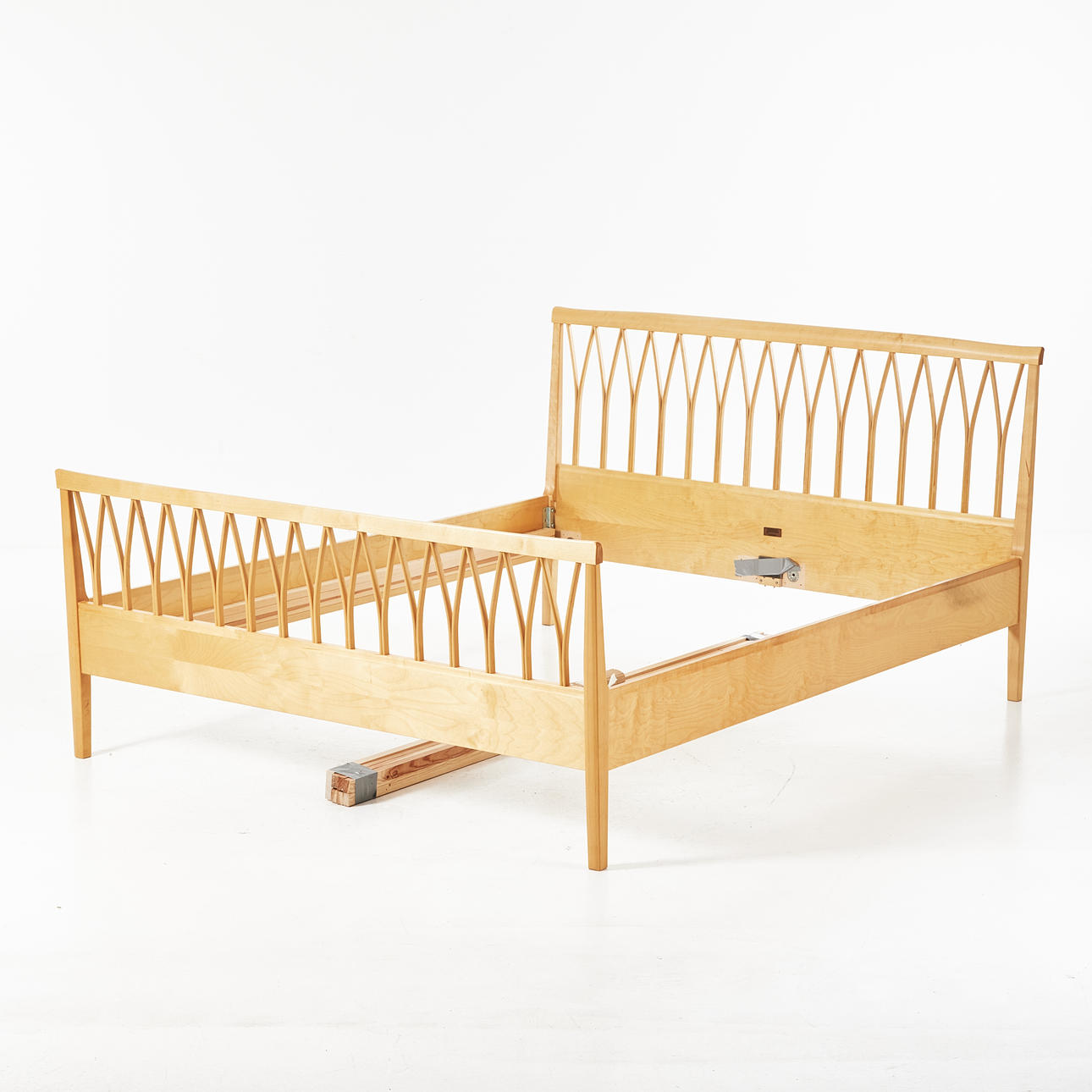 CARL MALMSTEN. Bed frame, “Guldheden”, birch, width 160.