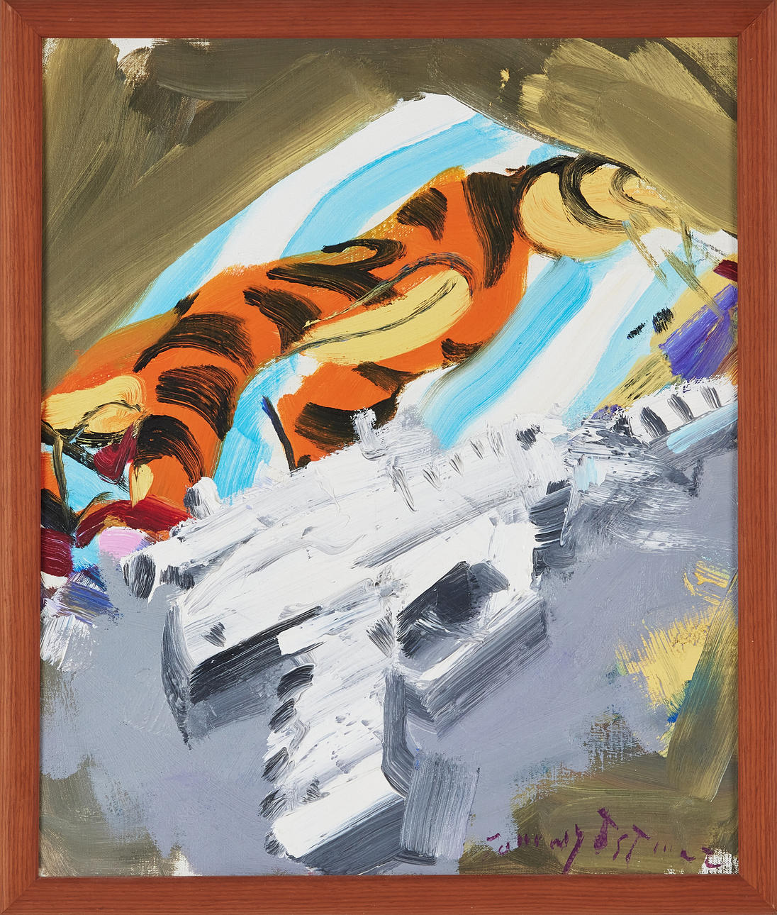 TOMMY ÖSTMAR (1934-2007). abstract composition, oil on canvas, signed.