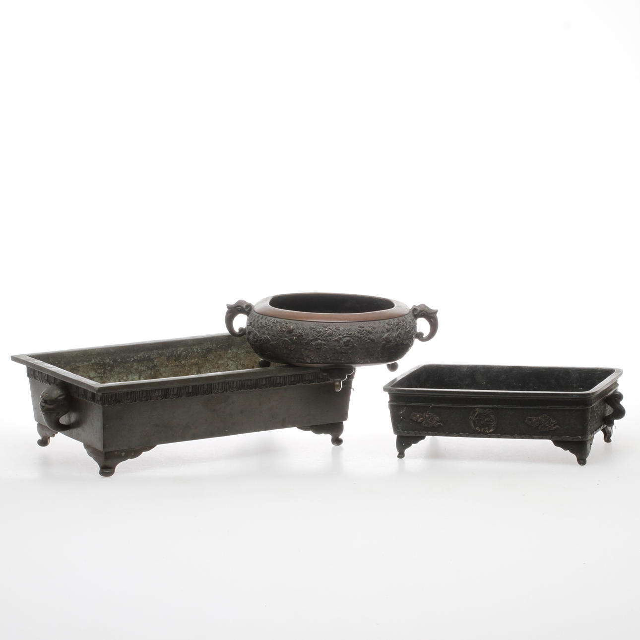 YTTERFODER, bla. för Bonsaiträd, brons, Japan, 1900-tal.