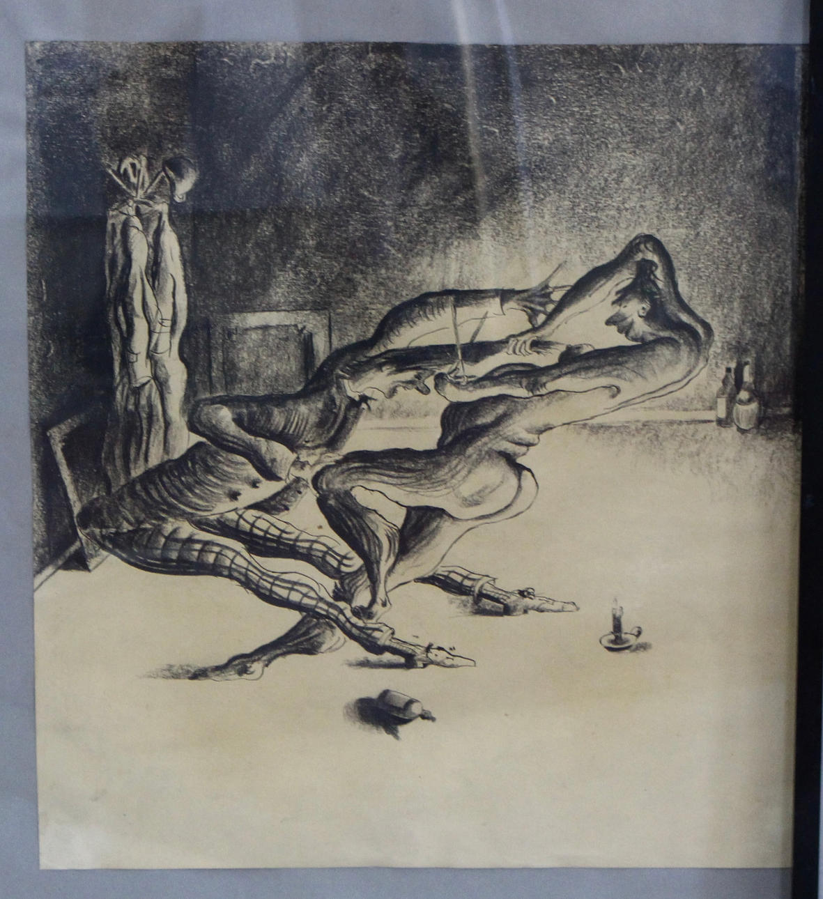 OKÄND KONSTNÄR. drawing, 3 pcs.