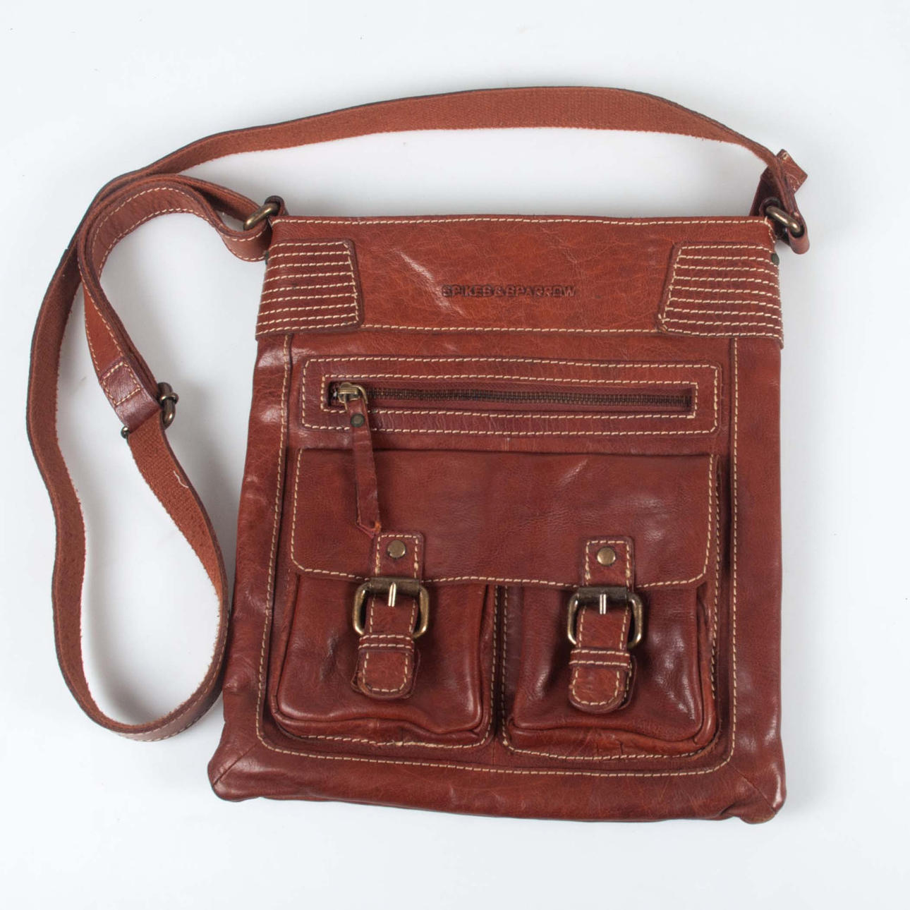 A leather shoulder bag, Spikes & Sparrow, 2000's.