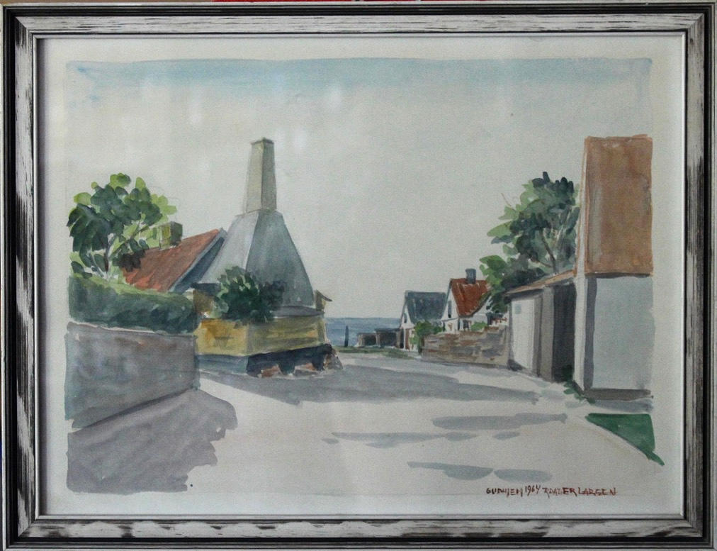 WATERCOLOUR, “gudhjem” signed Roager Larsen.