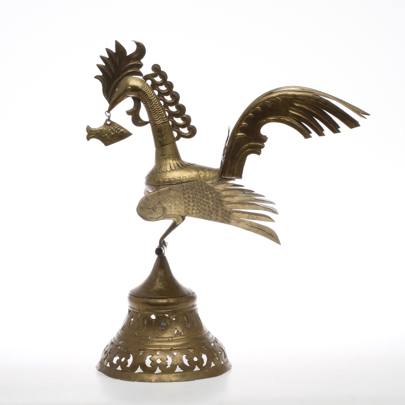 FÅGEL, mässing, 1900-tal.