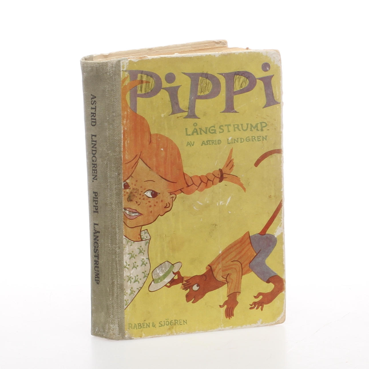 BOK, "Pippi Långstrump", Astrid Lindgren, Rabén & Sjögren, originalutgåva, 1945.