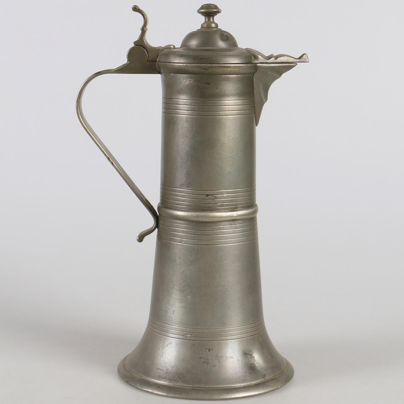 JUG/STOP, pewter, Germany, 19th century.