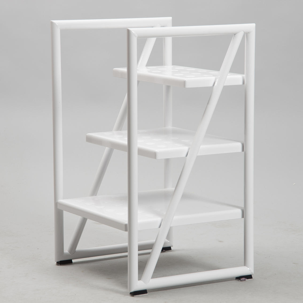 TRAPPSTEGE, "Extra", vitlackerad aluminium, SMD.