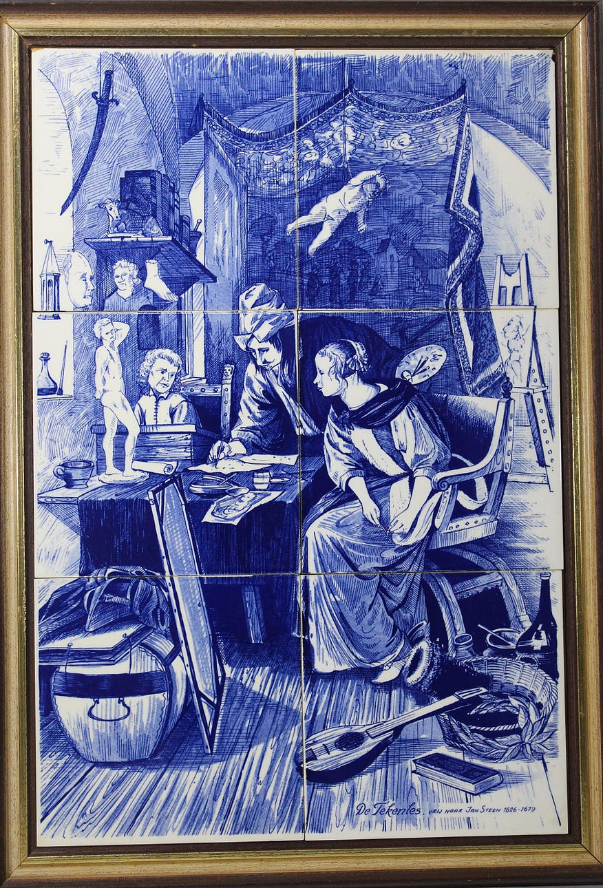 OIDENTIFIERAD KONSTNÄR. kakelplattor, Holländska.