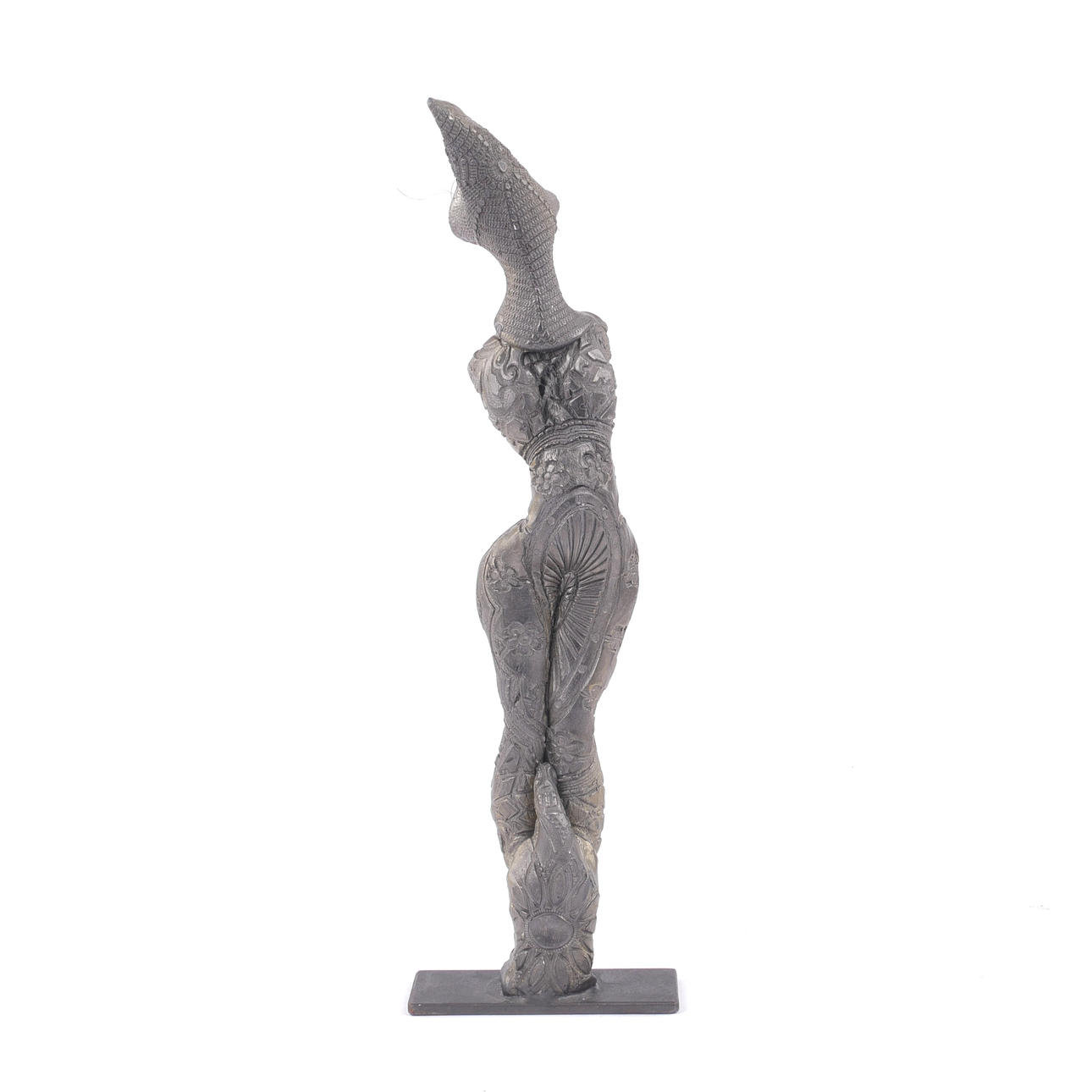 ERIKA HÖGLUND. Sculpture, “Risslizz”, ceramic on iron base, signed.