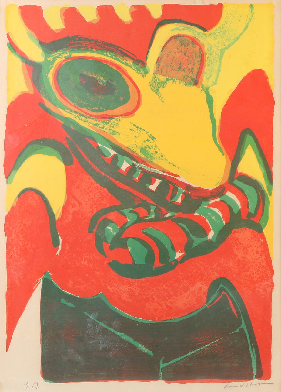 BENGT LINDSTRÖM. Lithography, E.A. Figure composition. Signed.