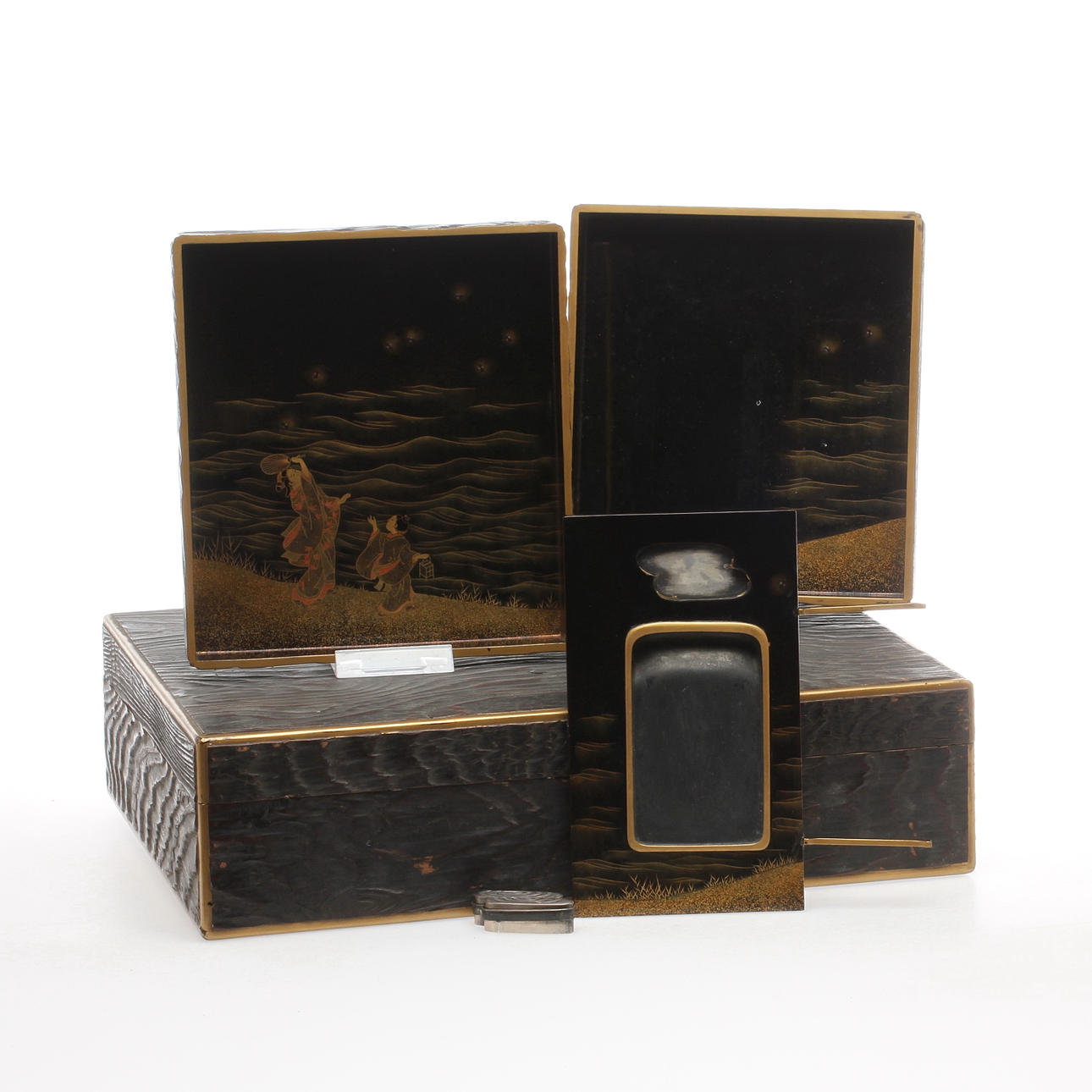 SKRIVBOX, 3 delar, lackarbete, Japan.