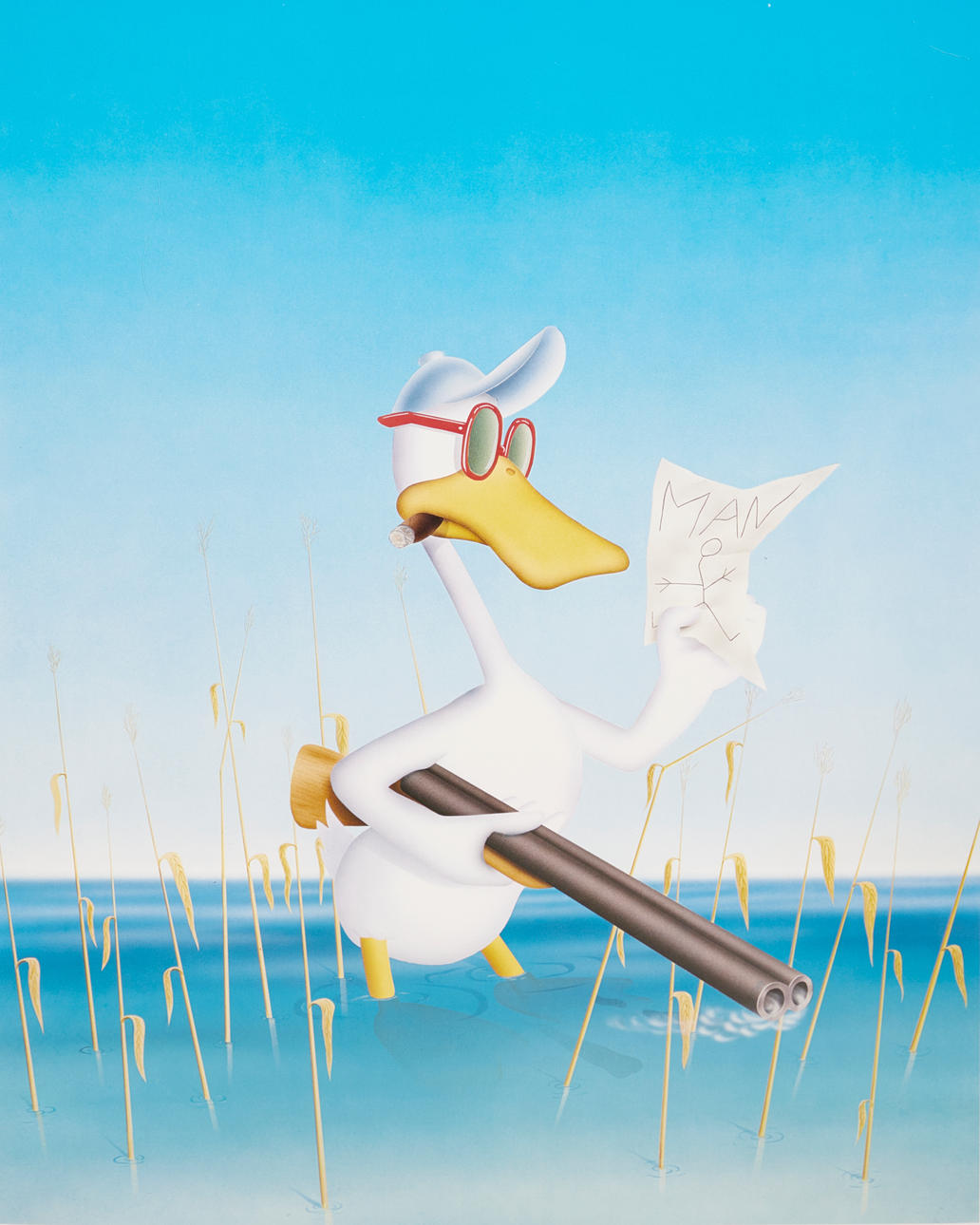 MICHAEL BEDARD (1949). 'Sitting Duck' and 'Hunting Duck', two
