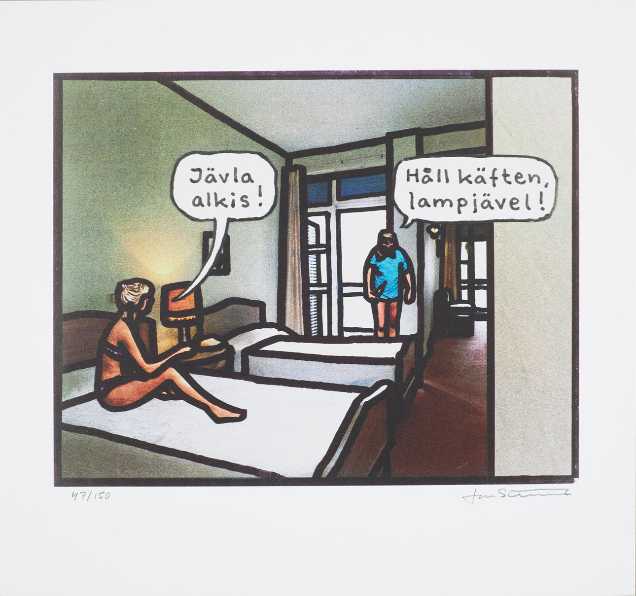 JAN STENMARK. Lámpara bastard, impresión offset, firmada y numerada 47/150.