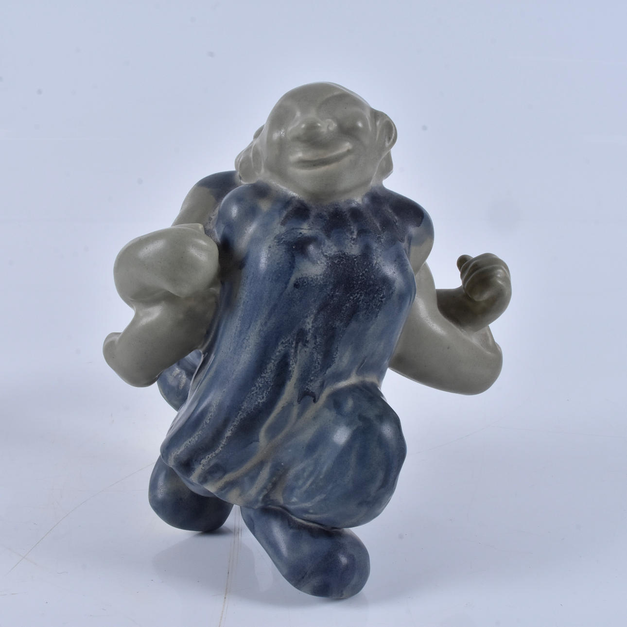 ÅKE HOLM. STRUGGLING KULLATROLL, partially glazed stoneware.