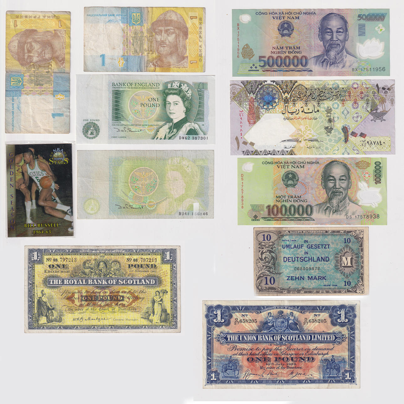 A COLLECTION OF MIXED BANK NOTES (11).
