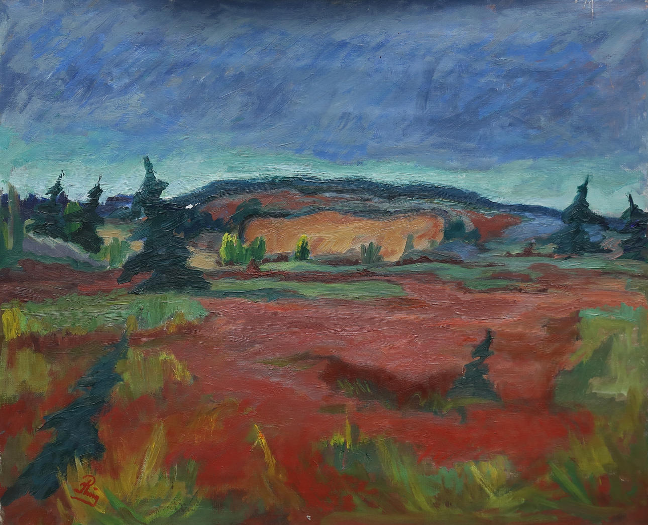 OIDENTIFIERAD KONSTNÄR. oil on canvas, indistinctly signed.