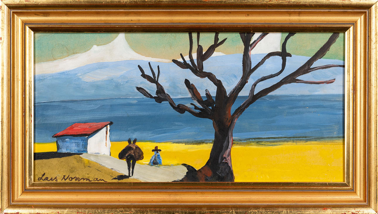 LARS NORMAN. Acryl auf Tafel.