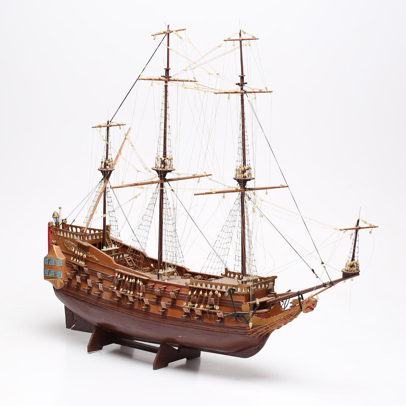 A 20th-century ship model.