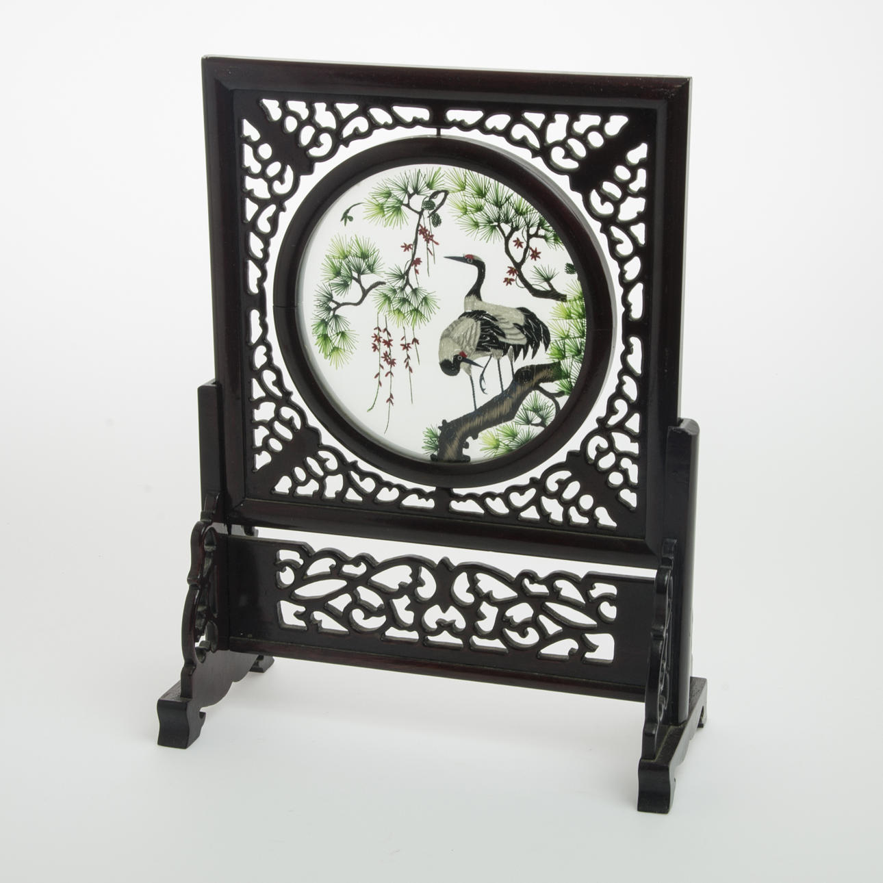 BORDSDEKORATION, trä/silke, orientalisk, 1900/2000-tal.