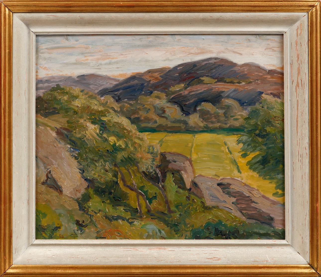 SIGFRID ULLMAN. “Landscape, Koön”, oil on panel, signed.