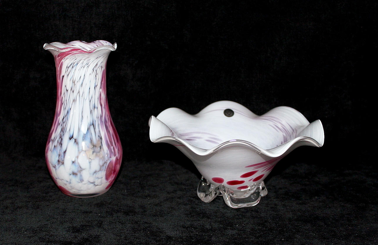 VAS och SKÅL, gas, Vigstrand kristall Hyttan.