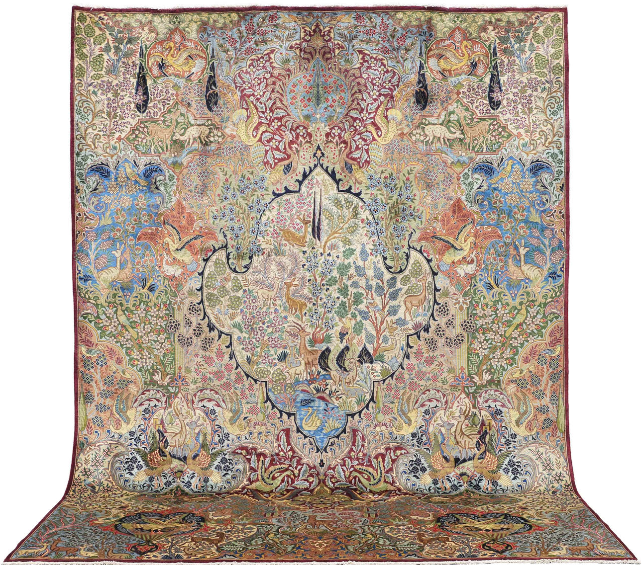 MATTA, Persisk, figural Kashmar (fine), 400 x 290 cm.