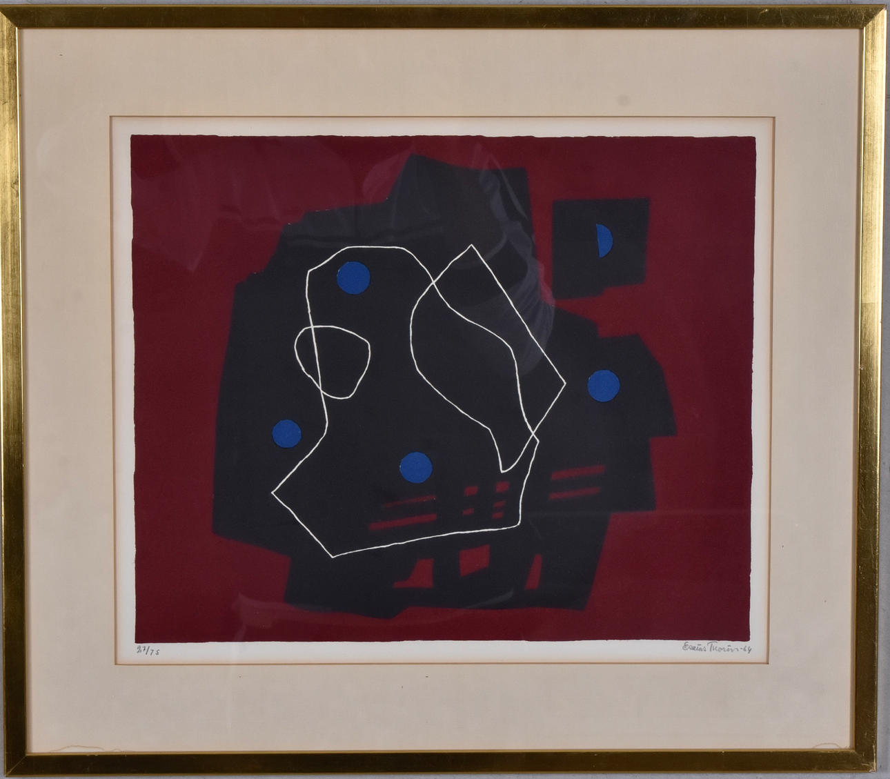 ESAIAS THORÉN. COLOR LITHOGRAPHY, COMPOSITION.