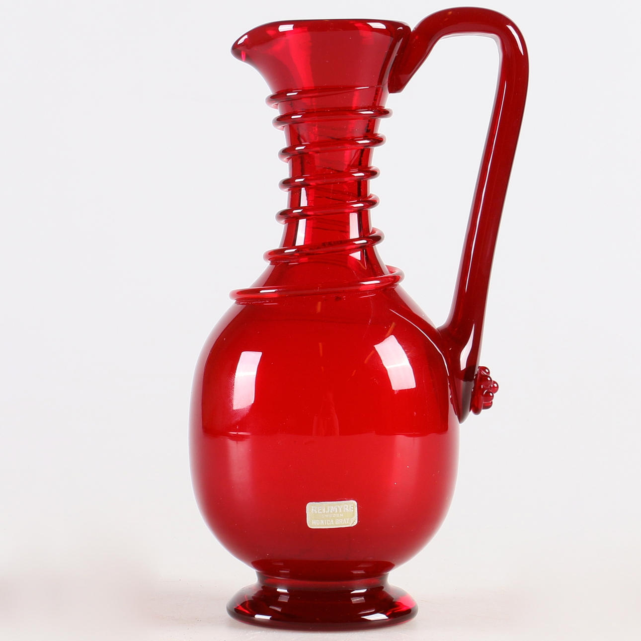 KANNA, glas, med påklippt dekor, Monica Bratt, Reijmyre, 1900-tal.