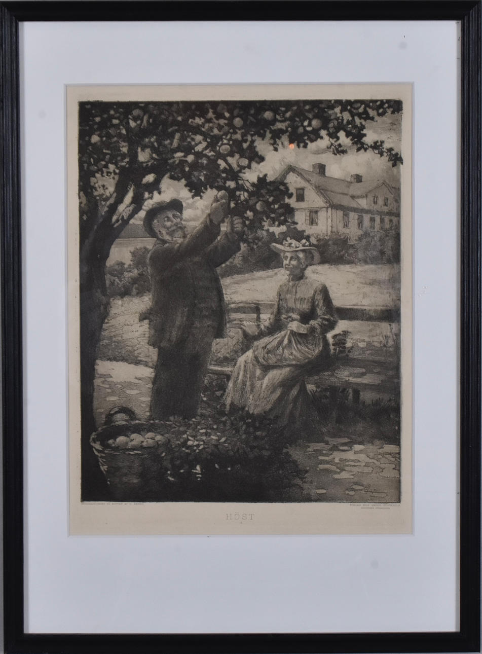 EMIL ÅBERG. ETCHING, AUTUMN.