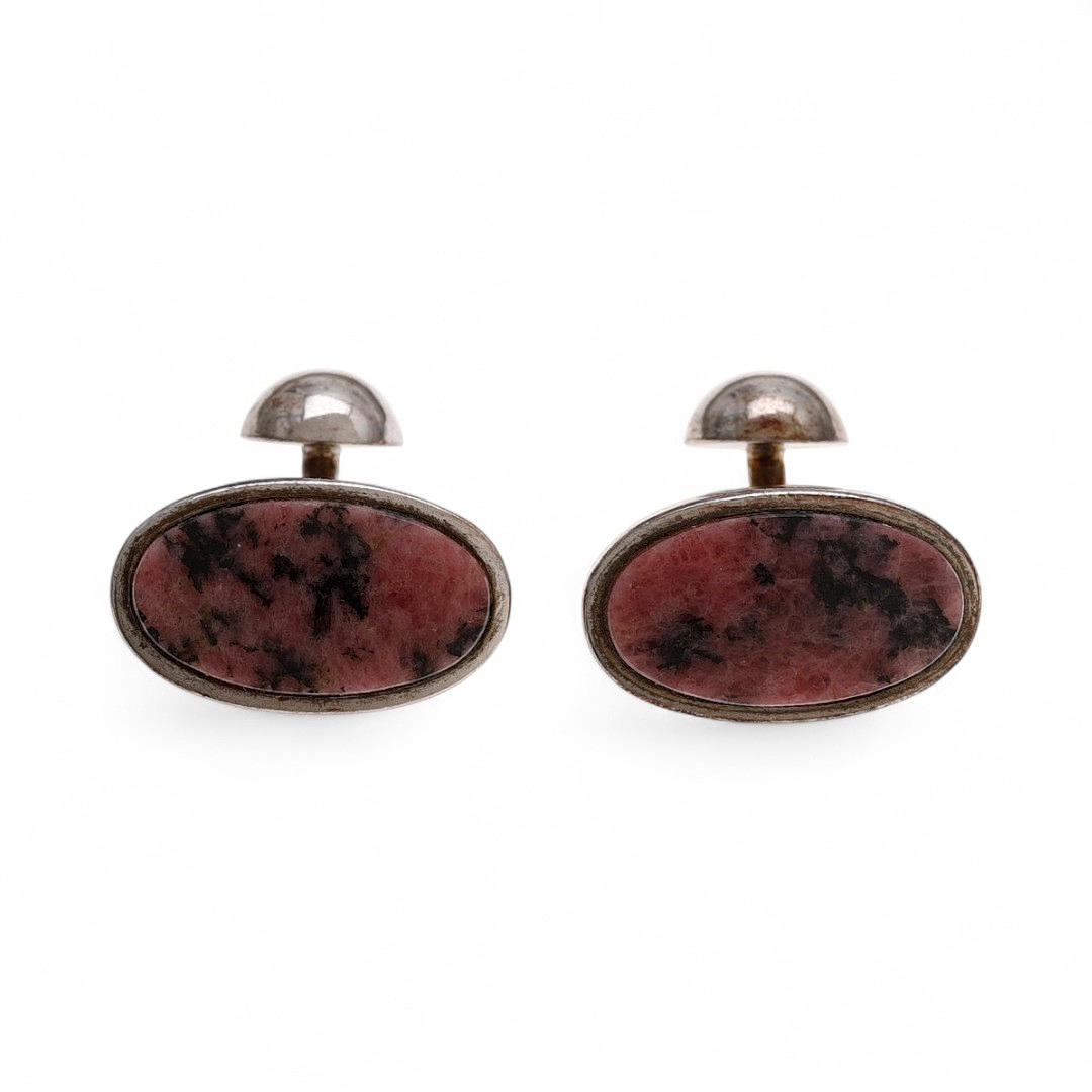 Rhodonite cufflinks.