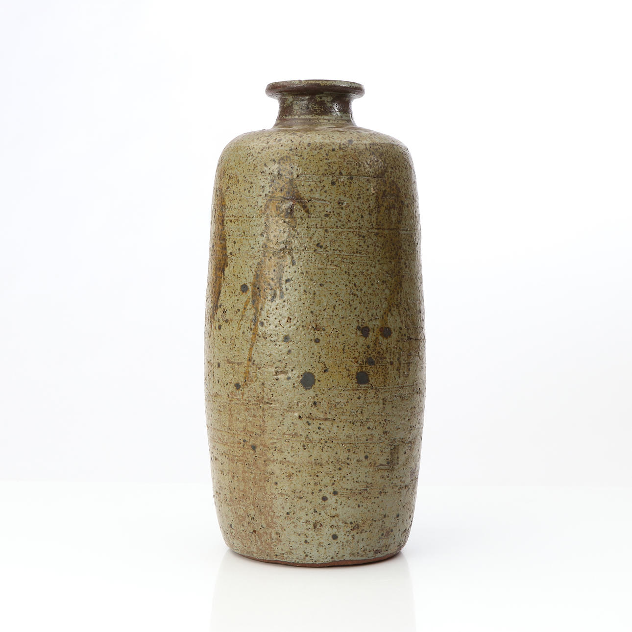 ROLF PALM. FLOOR VASE. Glazed stoneware. Signed below: Palm 1967 Mölle.