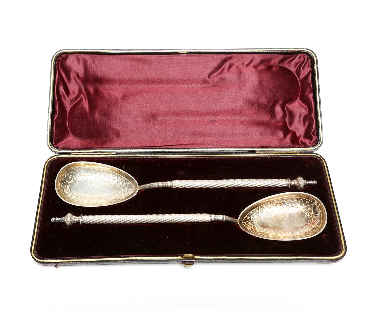 SPOONS, 2 pcs, nickel silver, unstamped.