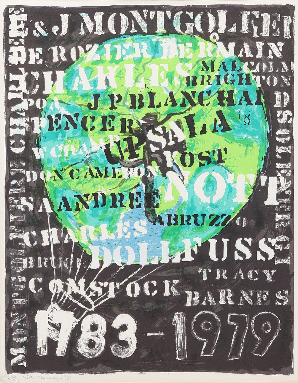 GÖSTA WERNER. LITHOGRAPH IN COLOUR, signed and numbered 47/150, dated -78.