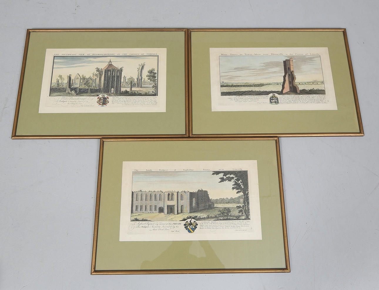 Three etchings, England.