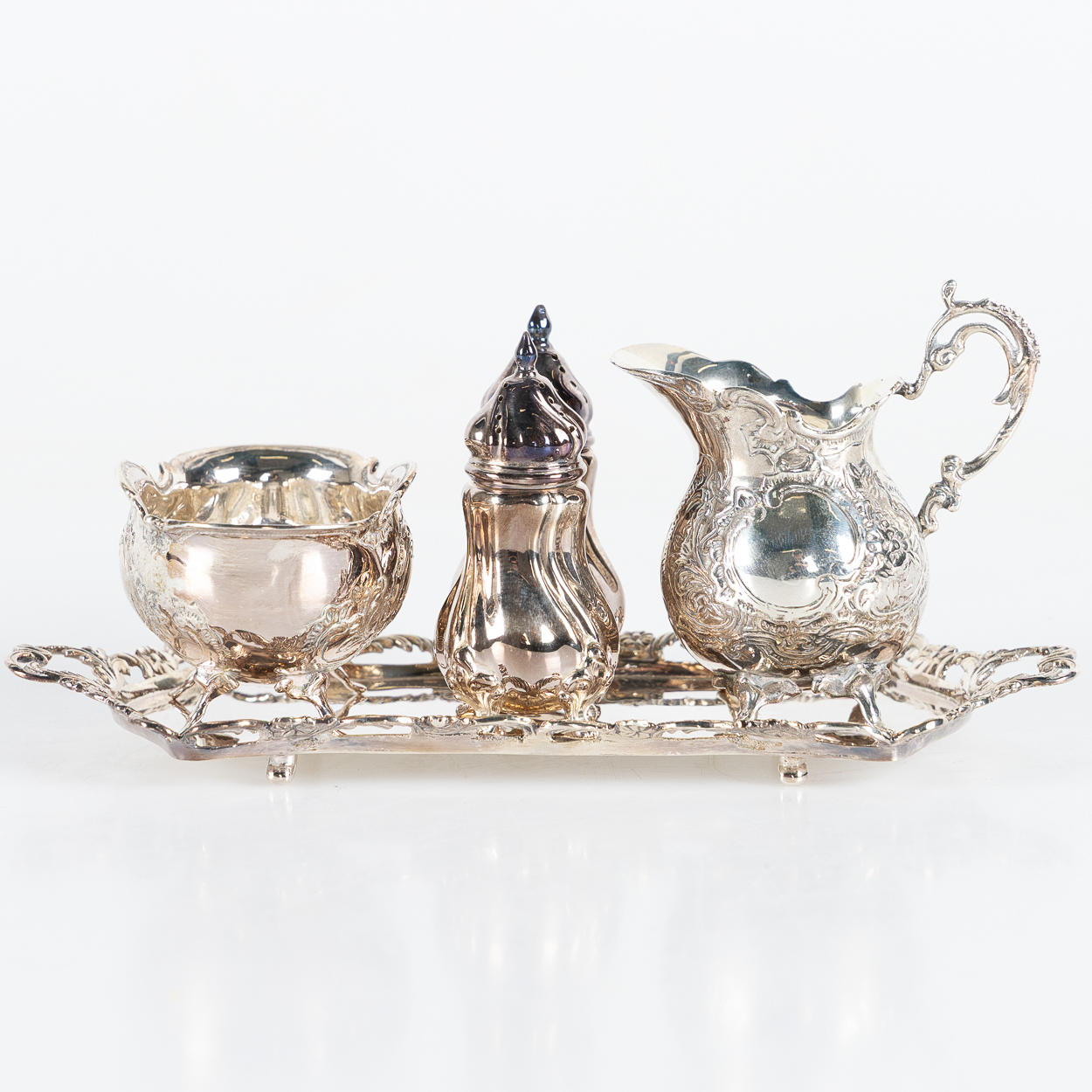 SERVING SET, 5 pieces, including GEWE, silver.