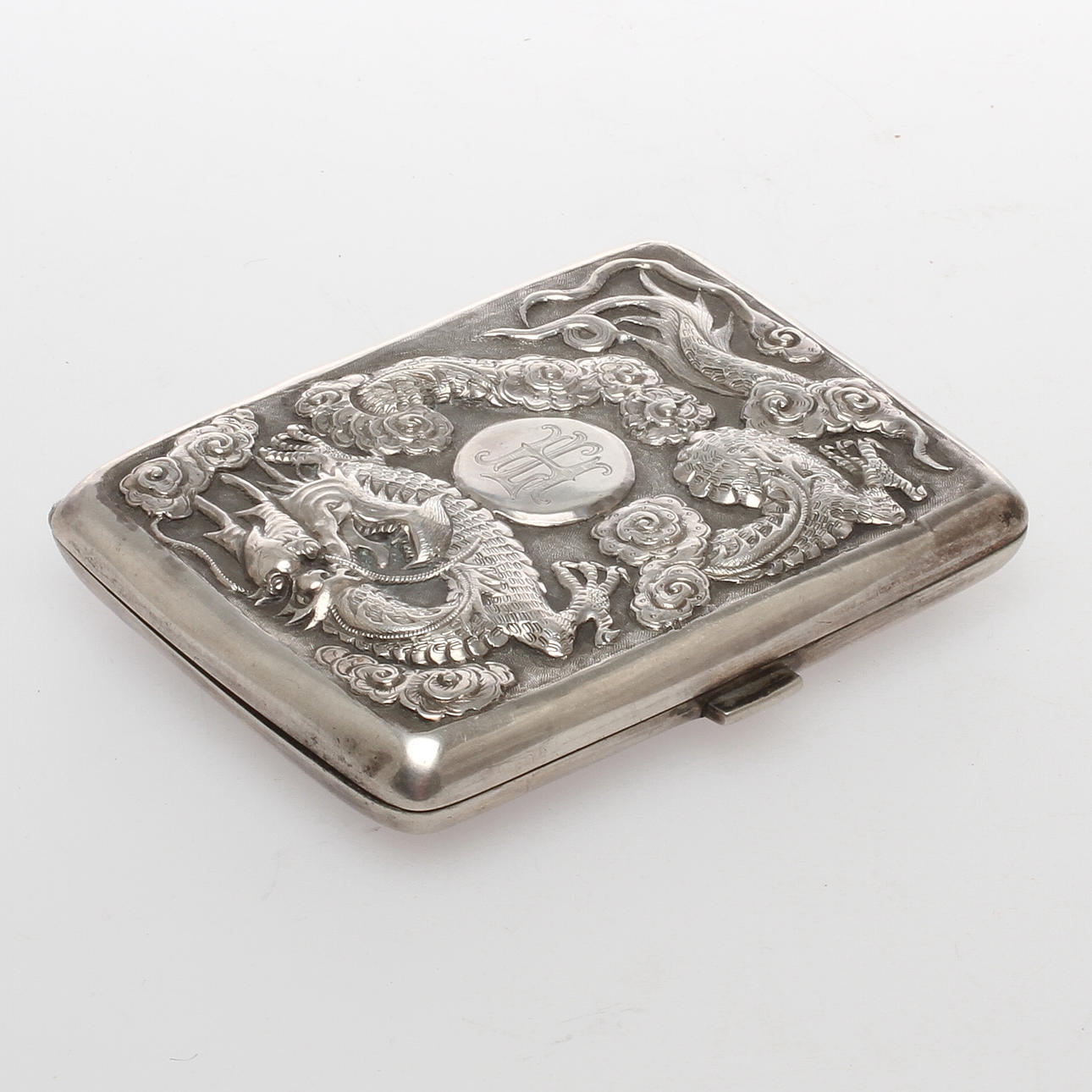 CIGARETTETUI, silver, orientalisk, 1900-tal.