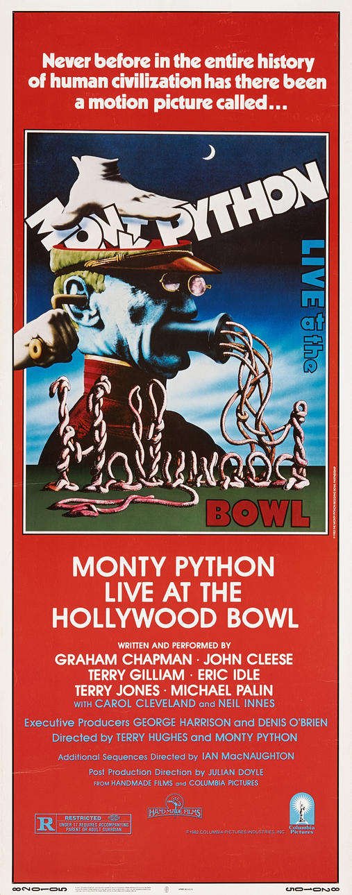 MONTY PYTHON, plakat 1982, Live på Hollywood Bowl.