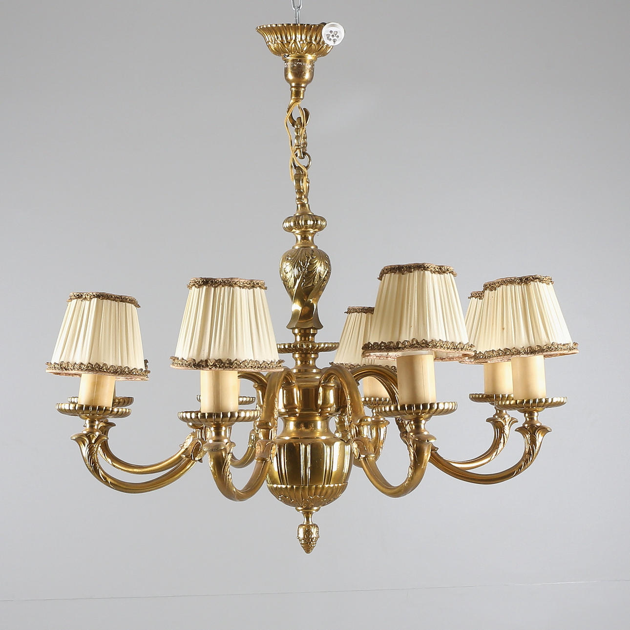 TAKKRONA, mässing, totalhöjd 75 cm, 1900-tal.